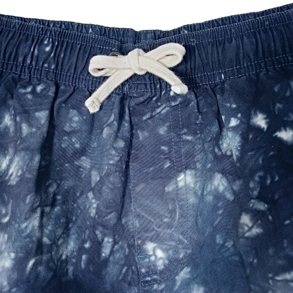 Saturdays Surf NYC Mens Tie Dye Print Swim Shorts Navy Blue Cotton Size S - Picture 3 of 10